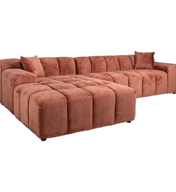 Richmond Interiors loungebank Cube lounge links + 3 zits roze