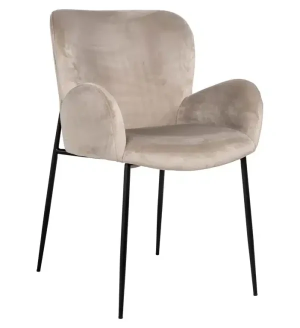 Richmond Interiors eetkamerstoel Amber met arm khaki