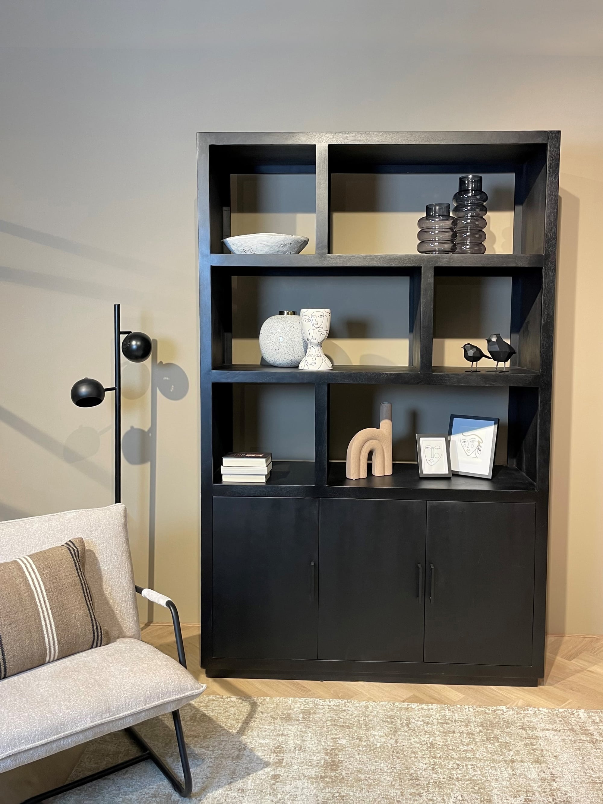 Livingfurn opbergkast Jaxx Black 145cm