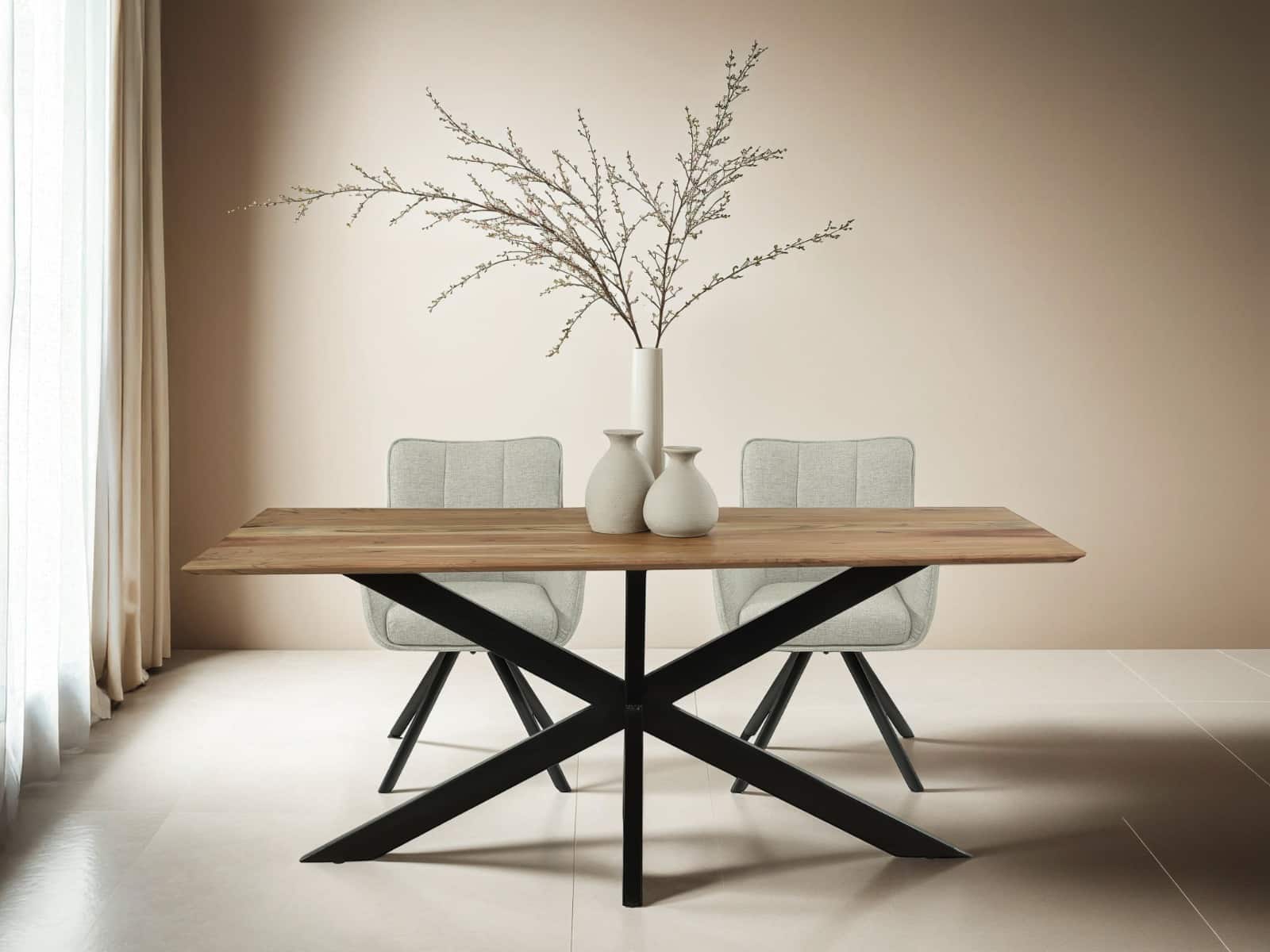 Livingfurn eettafel Oslo Spider Acasia 180 cm