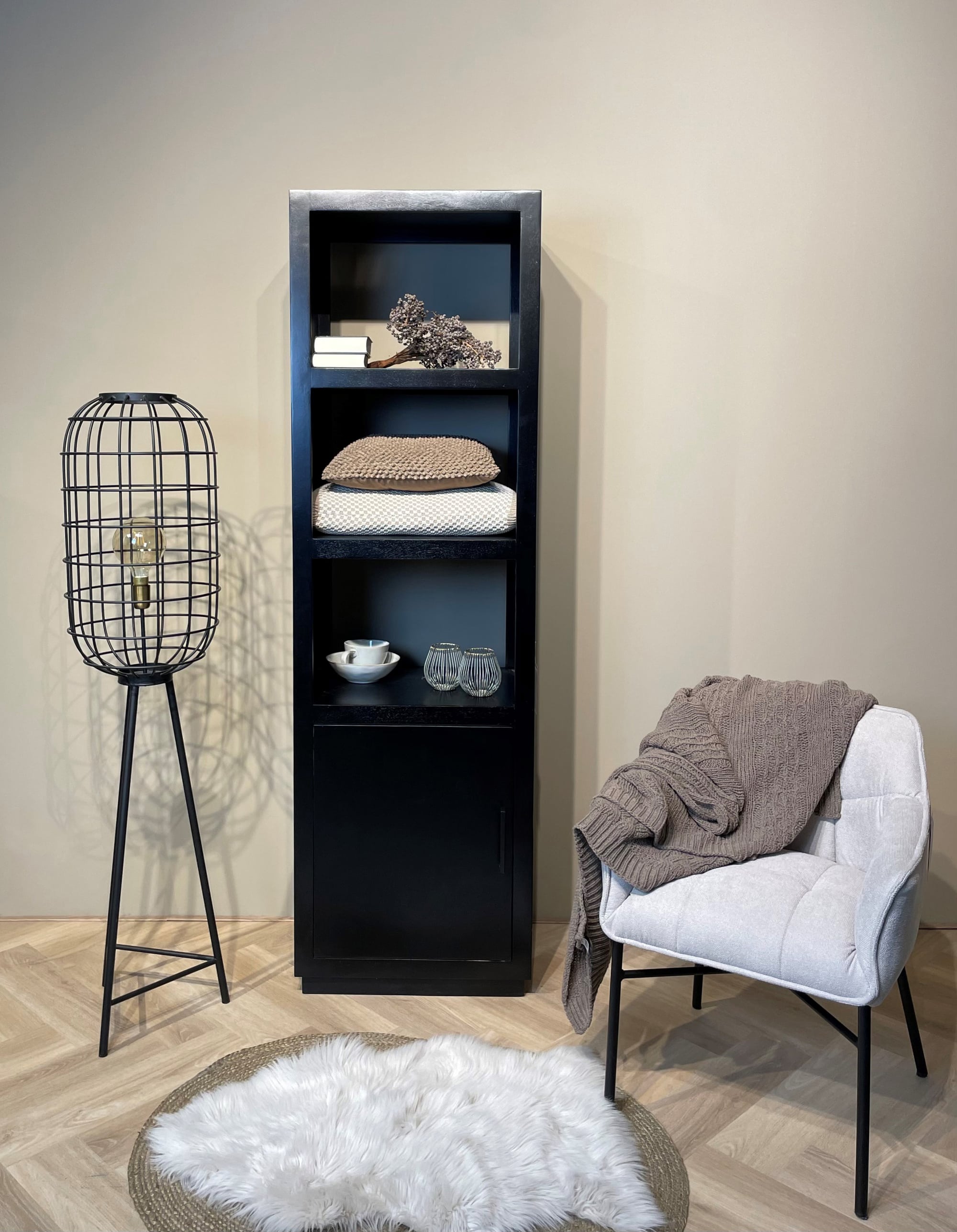 Livingfurn boekenkast Jaxx Black 60cm