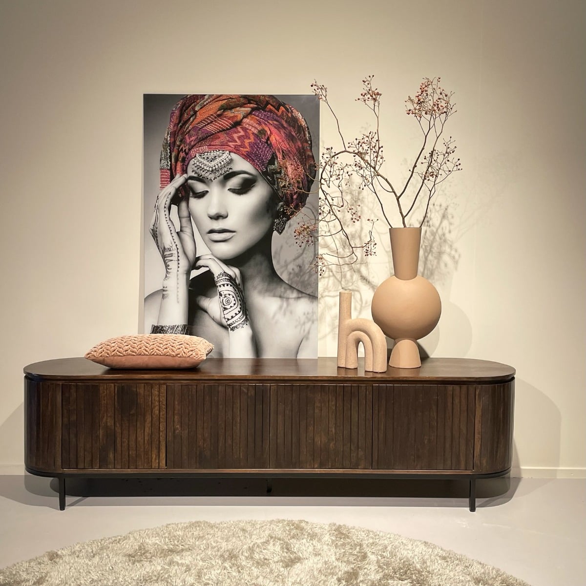 Livingfurn tv meubel Noor Walnut 210cm