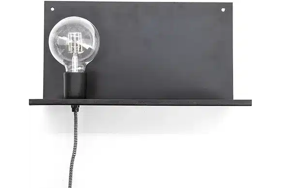 OPRUIMING By-Boo wandlamp Hyde zwart metaal