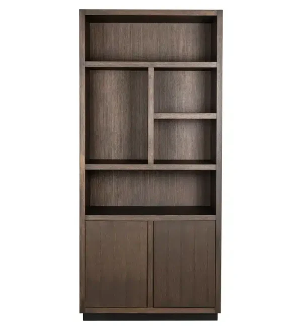 Richmond Interiors boekenkast Oakura bruin links 100x45x220 cm eiken
