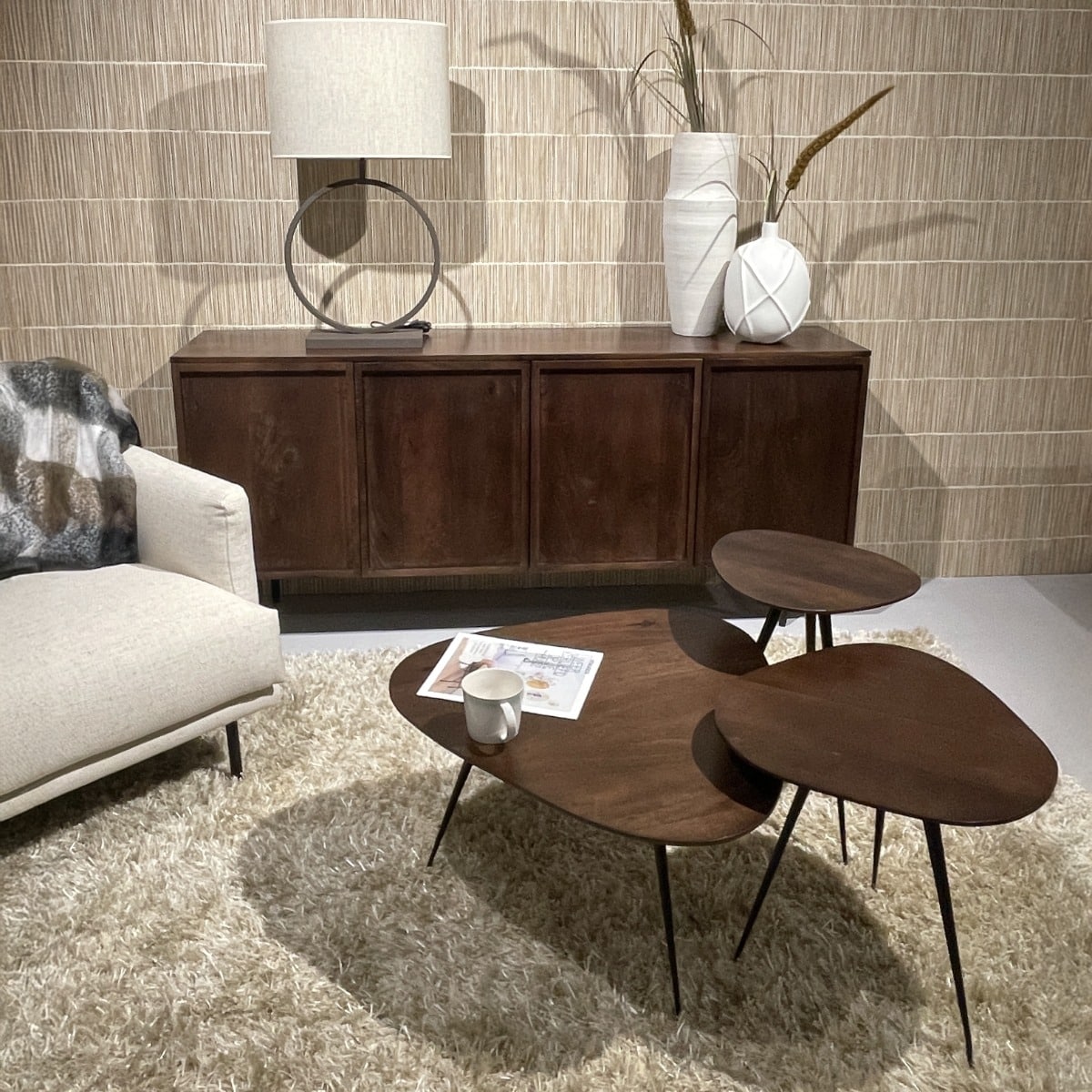 Livingfurn salontafel Brix Loua Brown set of 3