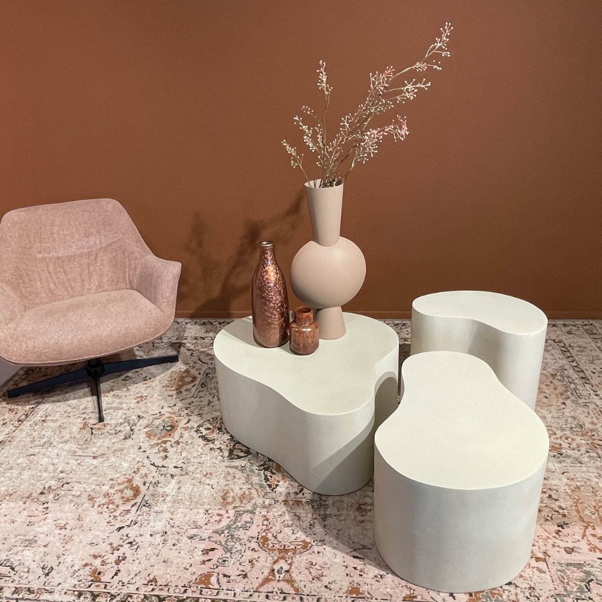 Livingfurn salontafel Brix Organic Sandy 85cm