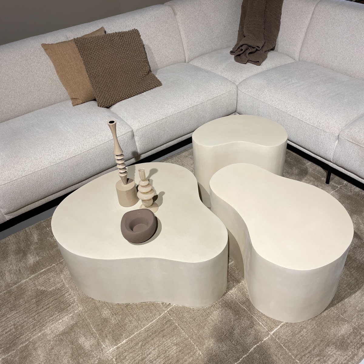 Livingfurn salontafel Brix Organic Sandy 50cm