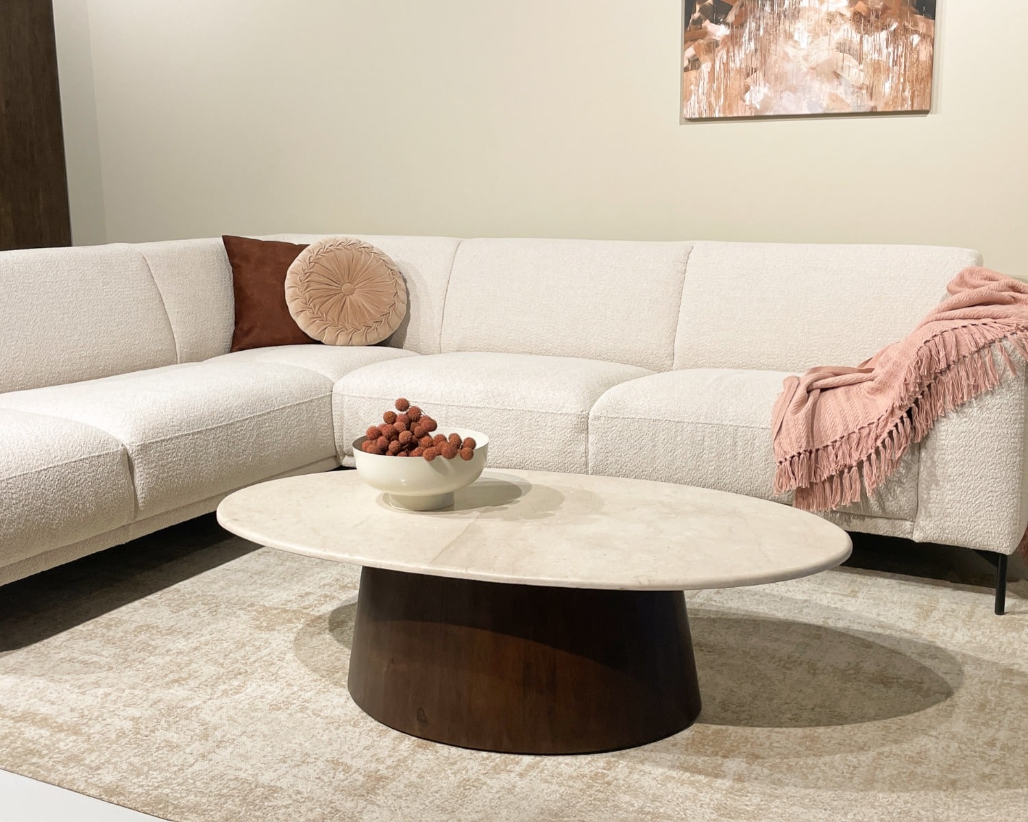 Livingfurn salontafel Brix Bottecino Oval 120cm