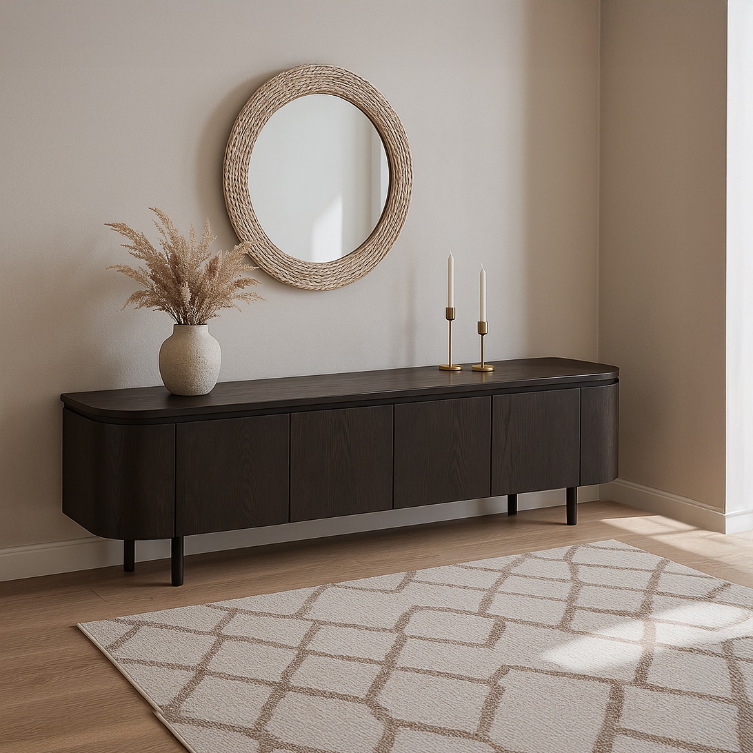 Livingfurn tv meubel Tobago Espresso 210cm