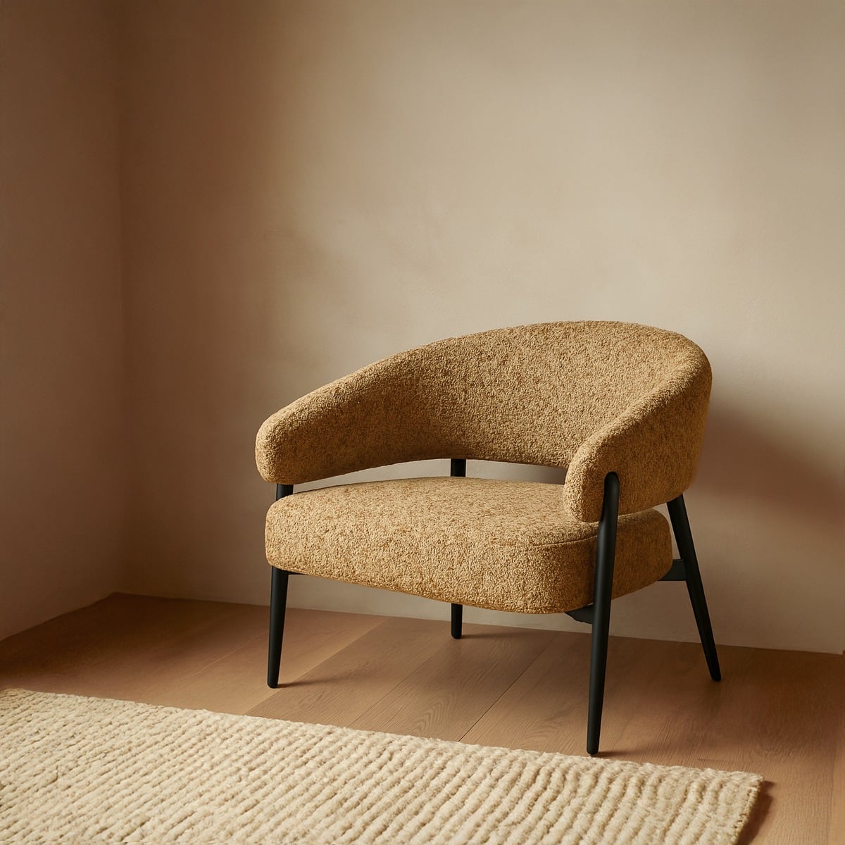 Livingfurn fauteuil Dilan Venga met arm Cognac