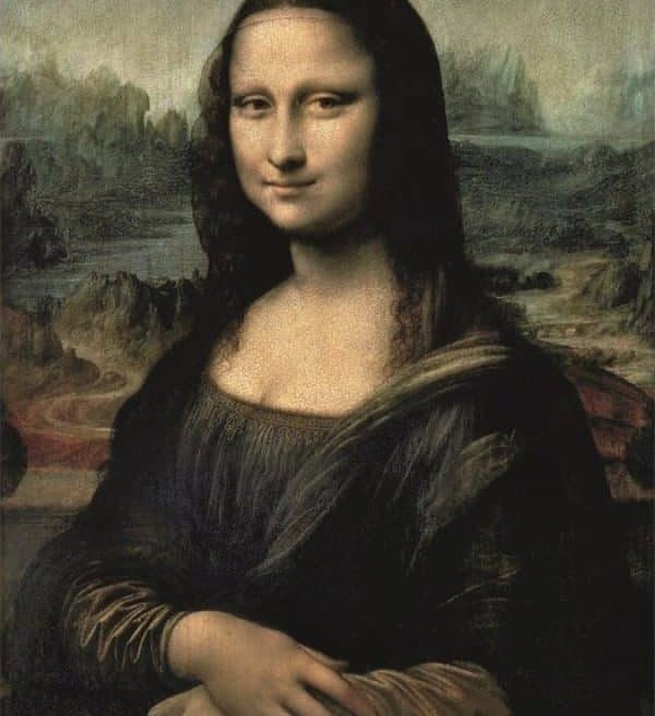 Schilderij Mona Lisa mat aluminium