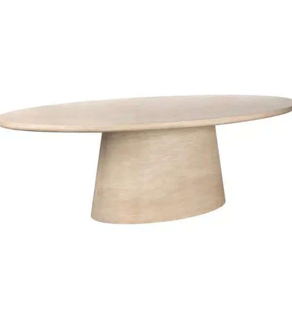 Richmond Interiors eettafel Fictus 240 cm ovaal travertin