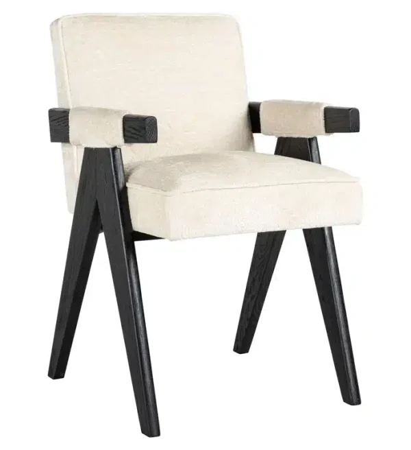 Richmond Interiors eetkamerstoel Cooper met arm wit