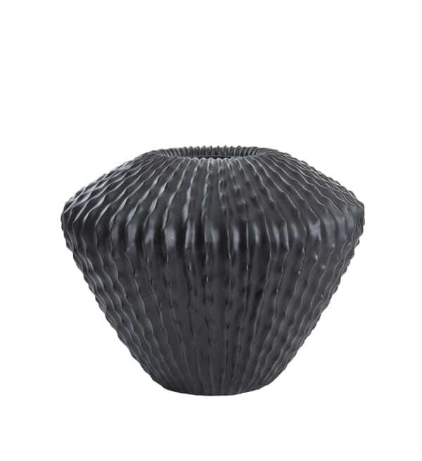 Light & Living vaas Ø66x53 cm Cacti mat zwart