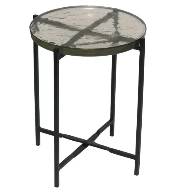 Richmond Interiors bijzettafel Burrow 31x31x36 cm glas