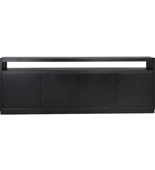 Richmond Interiors dressoir Oakura zwart 240x40x85 cm eiken