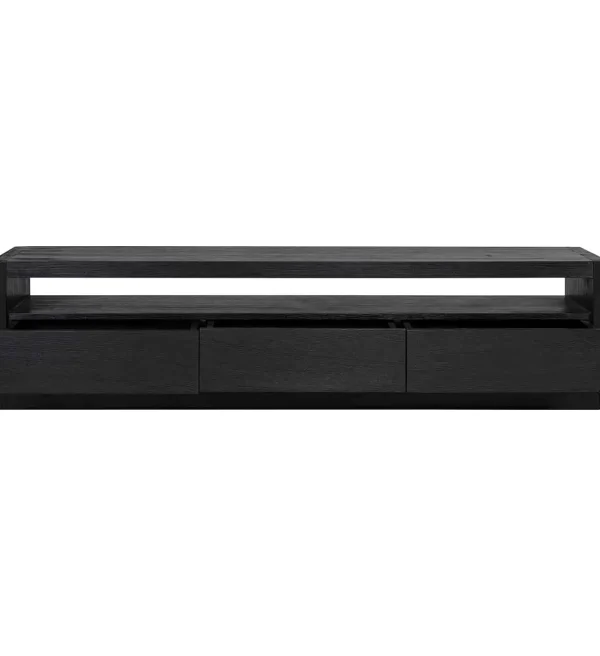 Richmond Interiors tv meubel Oakura zwart  185x40x45 cm eiken