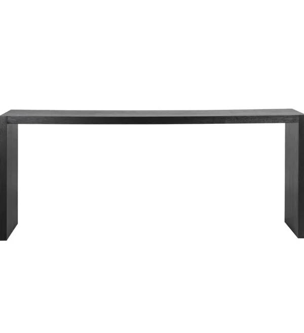 Richmond Interiors wandtafel Oakura zwart 200x45x80 cm eiken