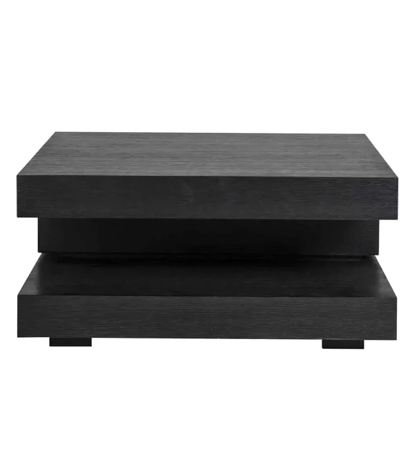Richmond Interiors salontafel Oakura zwart 90x90x42 cm eiken