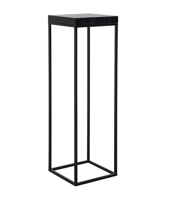 Richmond Interiors pilaar Oakura zwart 30x30x95 cm eiken