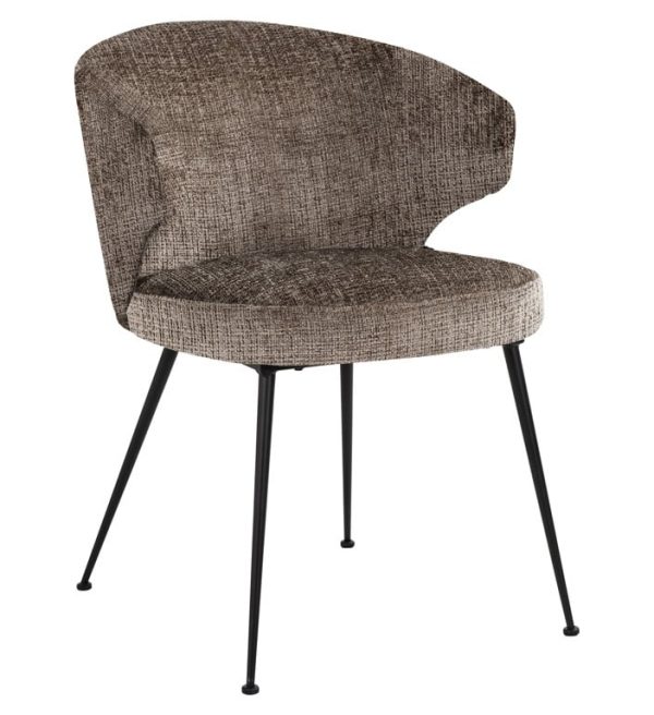 Richmond Interiors eetkamerstoel Xandra met arm grijs/bruin