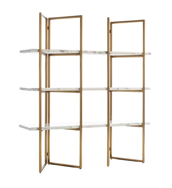 Richmond Interiors wandkast Lagrand 165x46,5x185 cm marmer