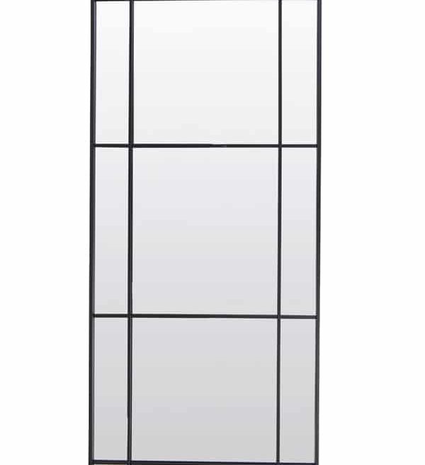 Light & Living spiegel 77x3x183 cm Rincon helder glas+mat zwart