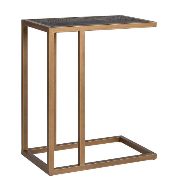 Richmond Interiors sofa tafel Blackbone Brass 55x35x66 cm eiken