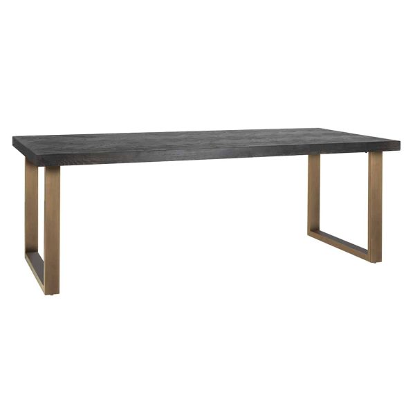 Richmond Interiors eettafel Blackbone Brass 220 cm eiken