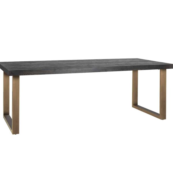Richmond Interiors eettafel Blackbone Brass 220 cm eiken