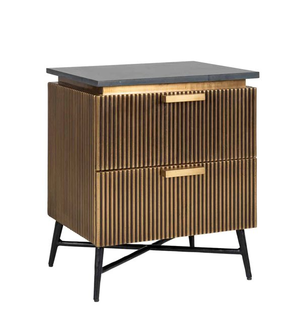 Richmond Interiors nachtkastje Ironville 50,5x40,5x58 cm marmer