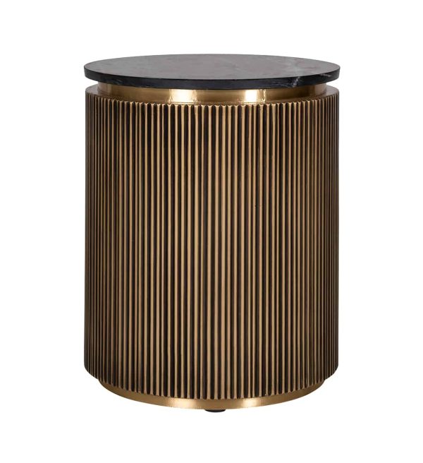 Richmond Interiors bijzettafel Ironville 50x50x61 cm marmer