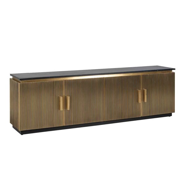 Richmond Interiors tv meubel Ironville 200x45x61 cm marmer