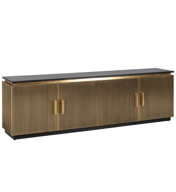 Richmond Interiors tv meubel Ironville 200x45x61 cm marmer