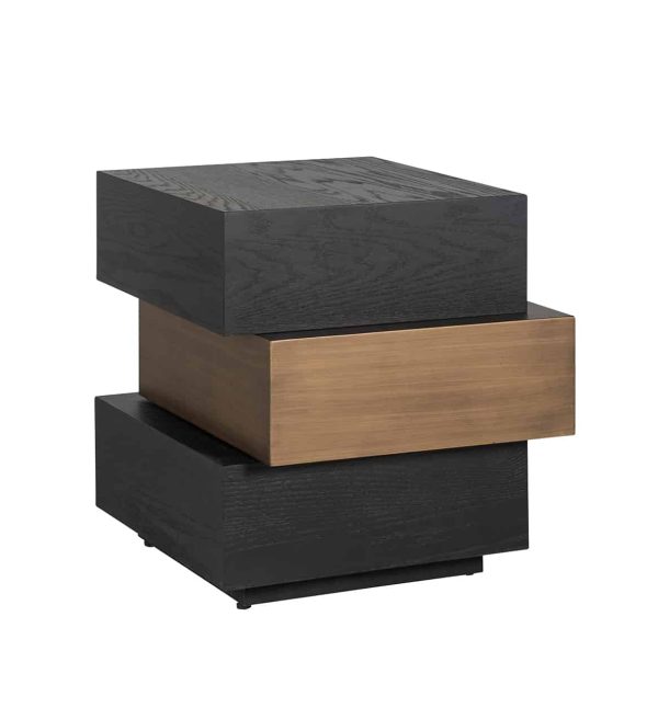 Richmond Interiors bijzettafel Cambon 57,5x52,5x55 cm eiken