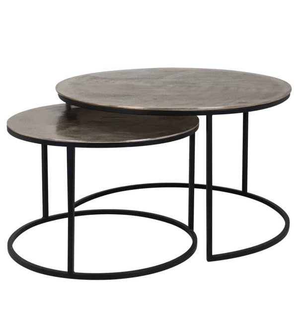 Richmond Interiors salontafel Asher set van 2 aluminium