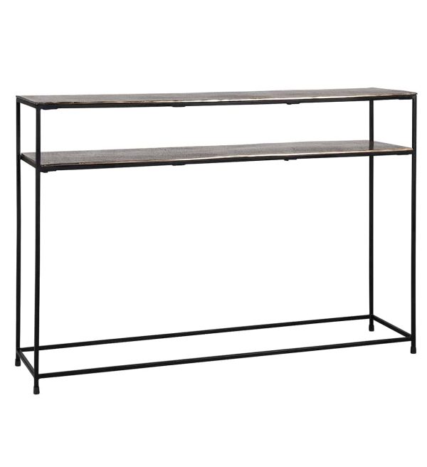 Richmond Interiors wandtafel Chandon met plank 119x30x80,5 cm aluminium