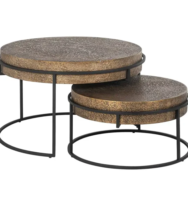 Richmond Interiors salontafel Derby set van 2 metaal