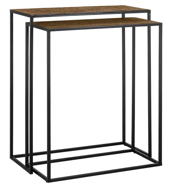 Richmond Interiors wandtafel Bristol set van 2 metaal 80x30x70 cm