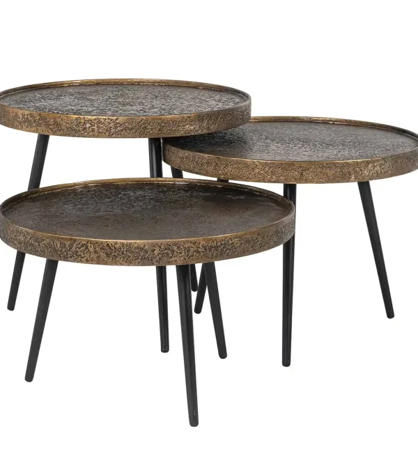 Richmond Interiors salontafel Luton set van 3 metaal