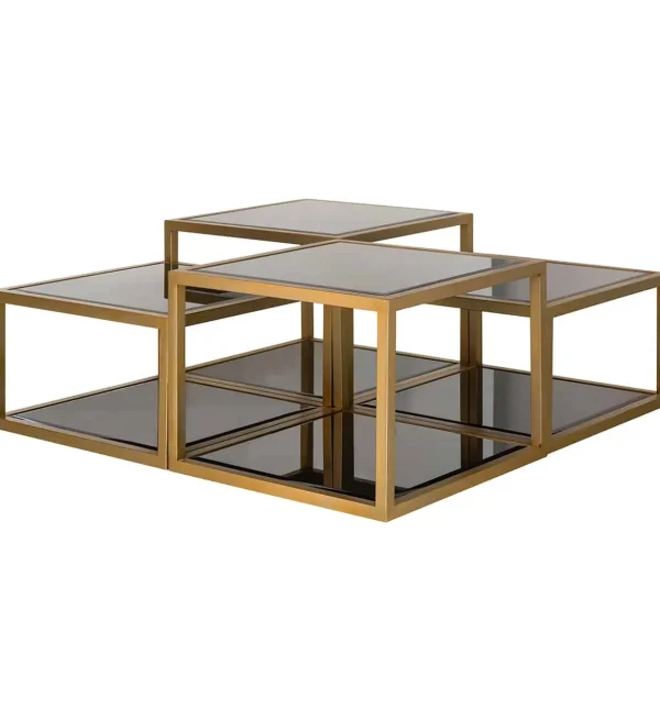 Richmond Interiors salontafel Loua set van 4 metaal