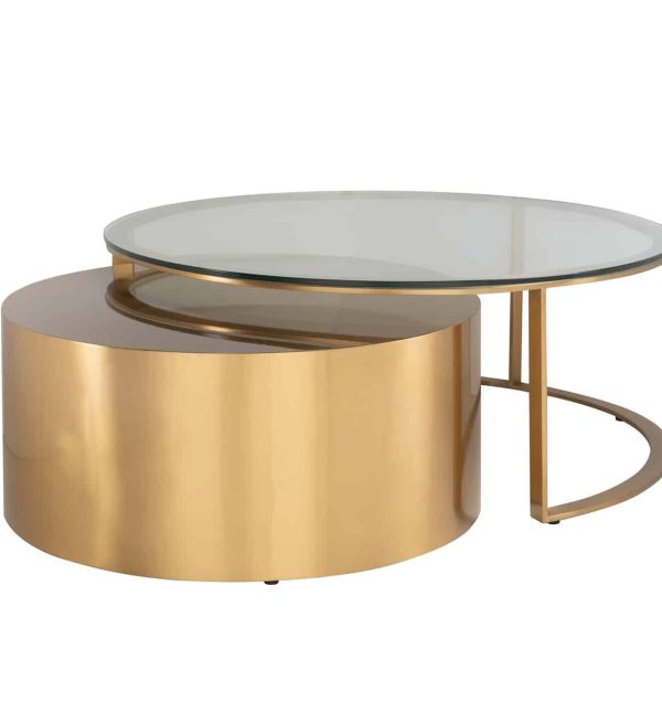 Richmond Interiors salontafel Orlan set van 2 metaal