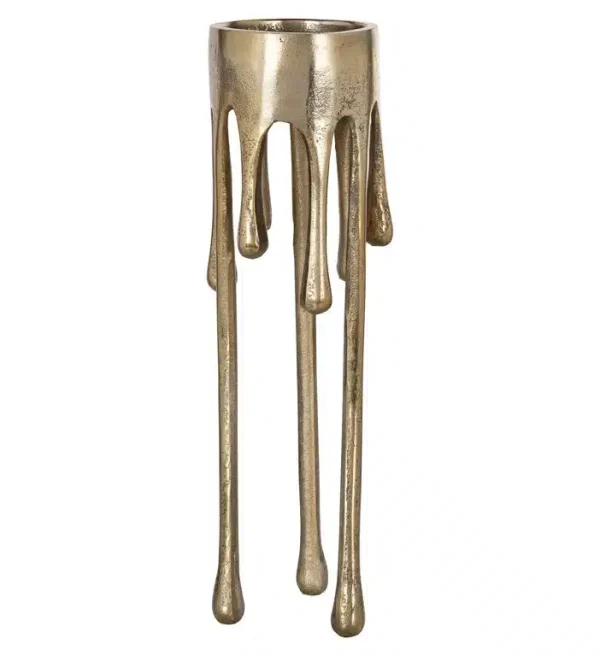 Richmond Interiors kandelaar 12x12x42 cm Lorin groot goud