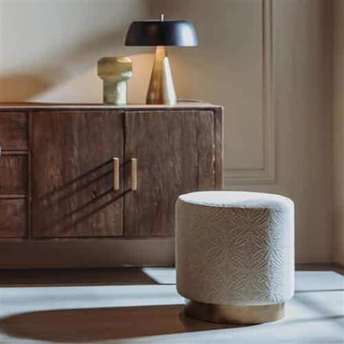 SHOWMODEL Tower Living poef Ossana 45 cm stof