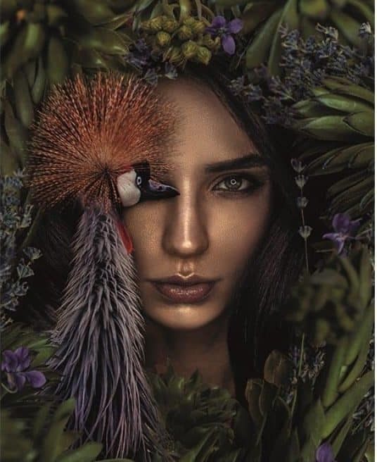 Schilderij Point Taken glans aluminium