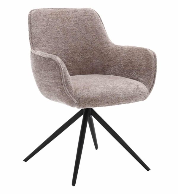 Tower Living eetkamerstoel Fondo draaibaar met arm taupe