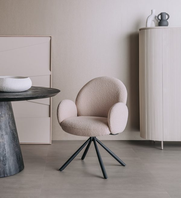 Tower Living eetkamerstoel Imola draaibaar met arm beige