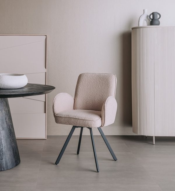 Tower Living eetkamerstoel Livo draaibaar met arm beige