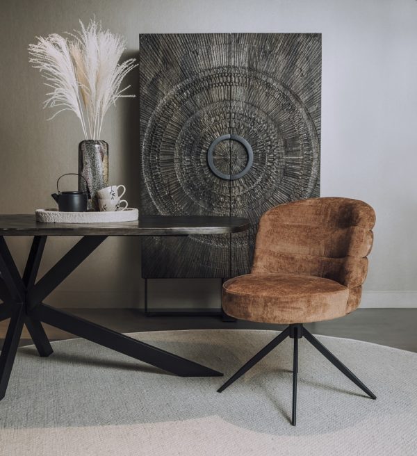 Tower Living eetkamerstoel Carro draaibaar camel