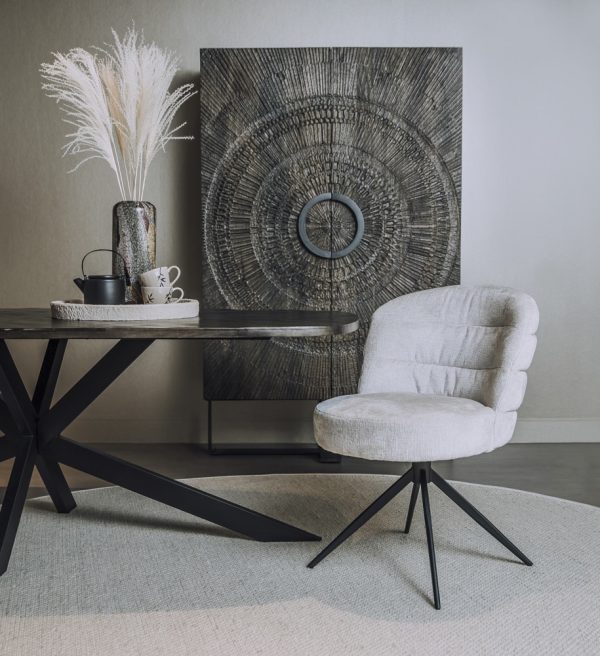 Tower Living eetkamerstoel Carro draaibaar wit